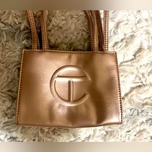 Authentic Telfar Small bag, worn/used once, rose gold